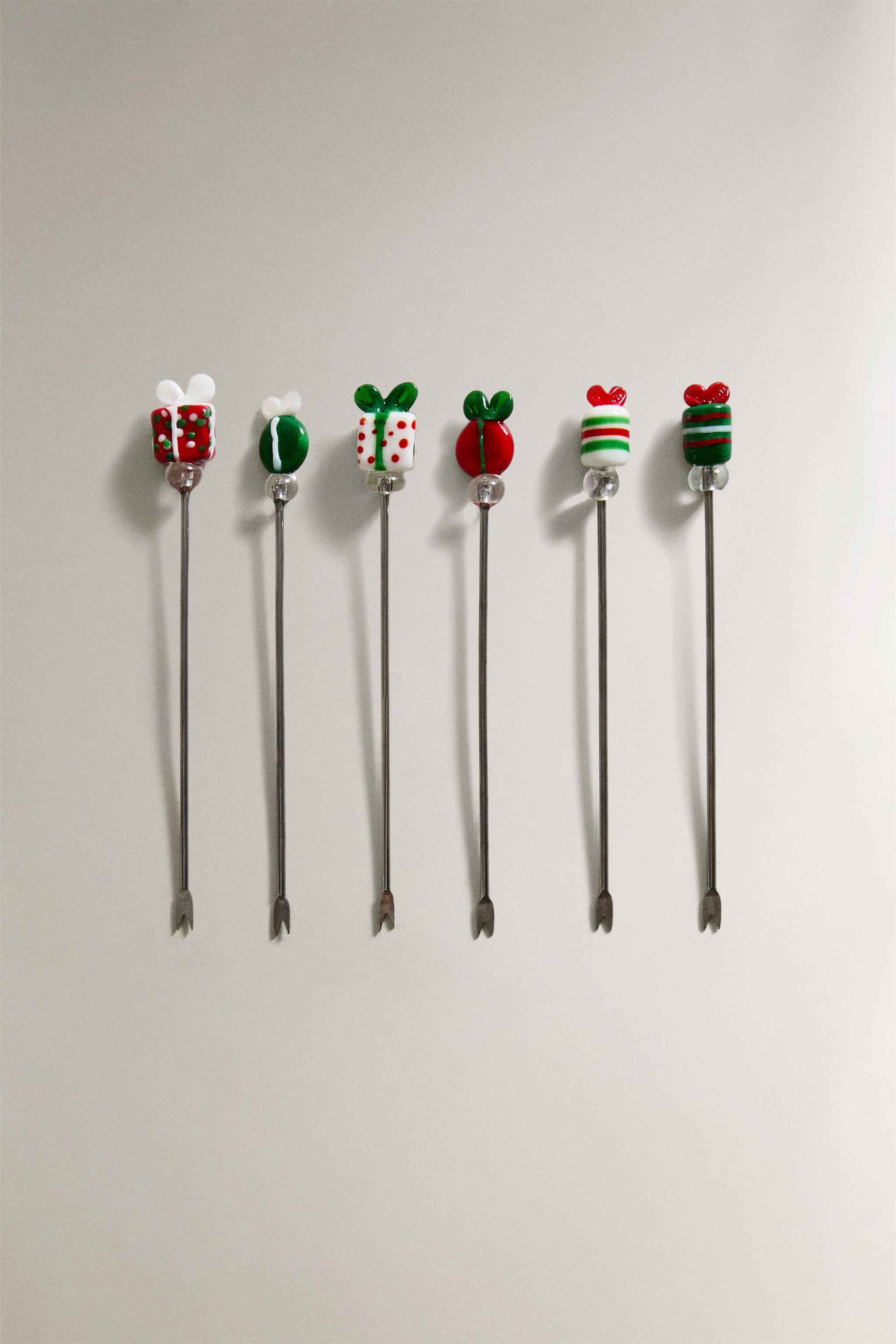 SET OF CHRISTMAS GIFT SKEWERS (SET OF 6)